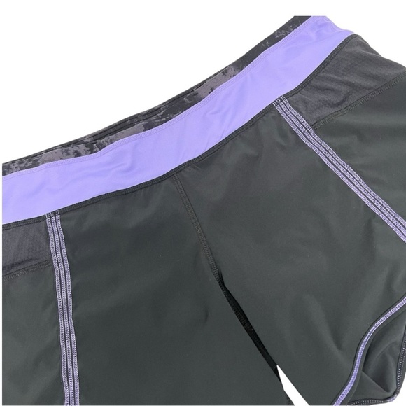 Lululemon Black Purple 5” Lined Running Athletic Performance Shorts Women’s 10 - Picture 4 of 11